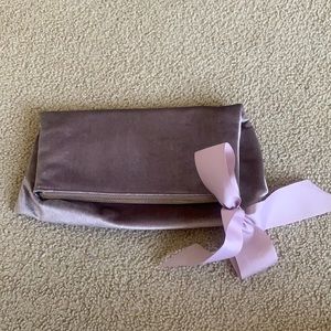 Velvety lilac color clutch